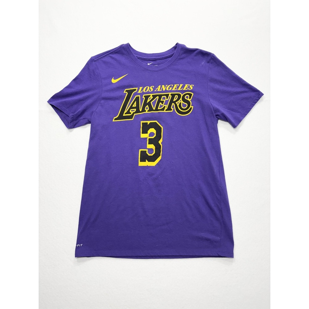 Los Angeles Lakers Shirt Mens Medium Purple NBA Anthony Davis Nike Dri Fit